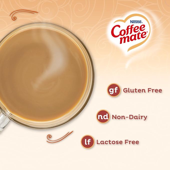 Coffee-mate Vanilla Caramel, Zero Sugar Powdered Coffee Creamer, 10.2 Ounce (Pack of 6)