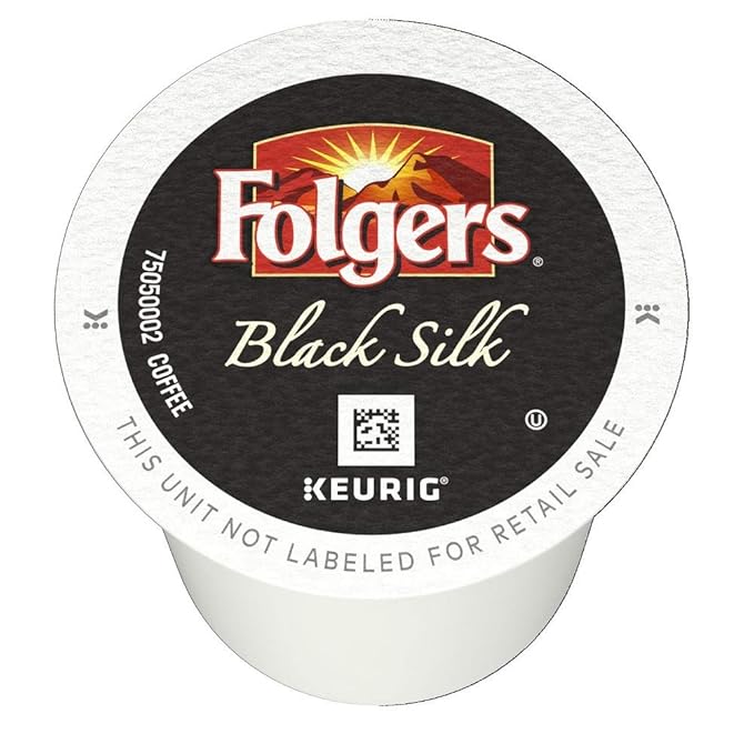 Folgers Black Silk Dark Roast Coffee, 144 K Cups for Keurig Makers