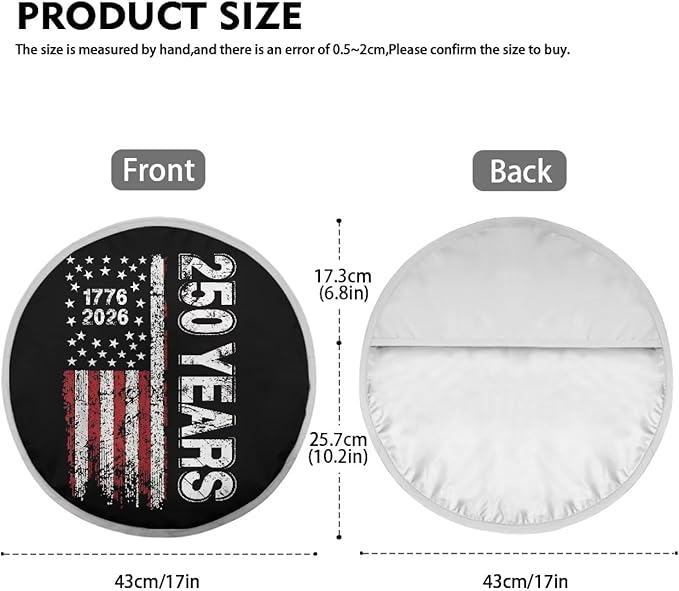 250 Years of America Reflective Steering Wheel Shield Sunshade Retro Car Rudder Sun Shade Cover 17 Inch Universal Steering Wheel Sun Block for Most Vehicle Gift for Holiday