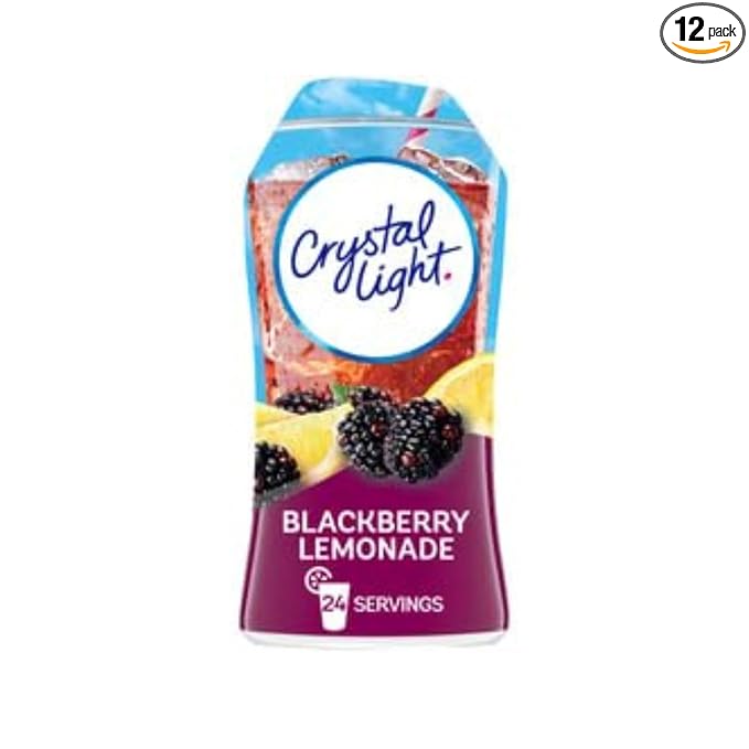 Crystal Light Liquid Blackberry Lemonade Water Enhancer, 1.62 OZ (Pack of 12)