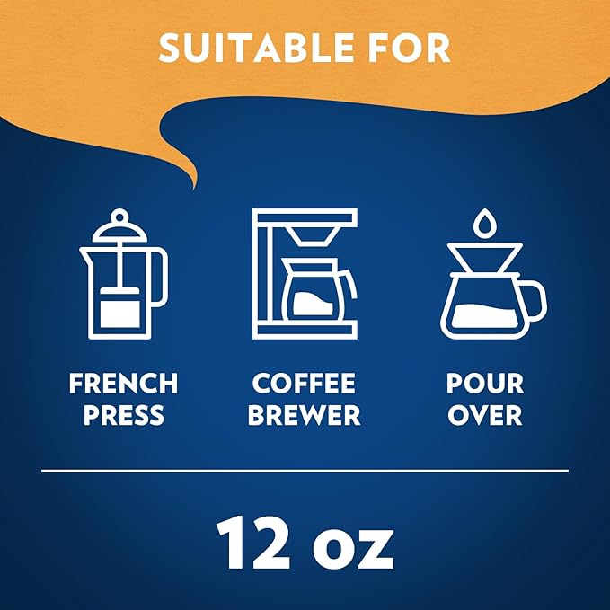 Lavazza Costiera Gran Aroma Ground Coffee 12oz Bag, Light Roast, Smooth and Aromatic Taste, Intensity 2/5, 100% Arabica, Ideal for Drip Brewers, (Pack of 1) - Package May Vary