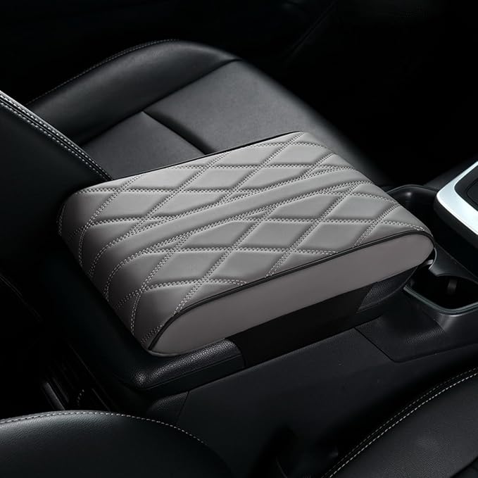 Car Armrest Pad for Audi SQ8/RS Q8 RSQ8 2019 2020 2021 2022 2023 2024 2025 Car Centre Console Armrest Padding Car Center Console Cover Pad with Memory Foam,Grey