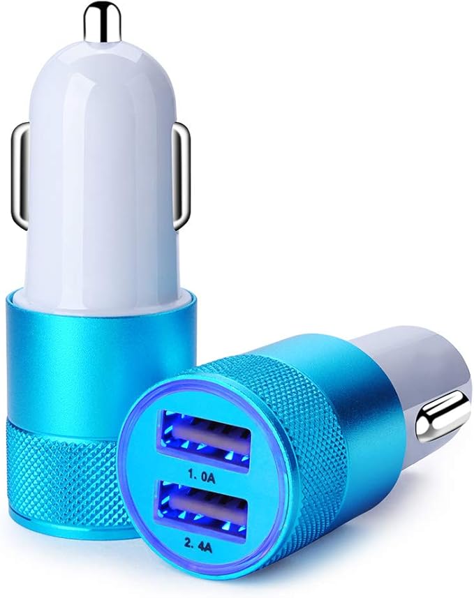 Car Charger, Sicodo 3.4A 2 Pack USB Smart Port Charger Compatible with iPhone 17 16 15 14 13 12 SE X 11 Pro, Pro Max, Plus, Samsung Galaxy S26 S25 S24 S23 S22 Plus Note 20, LG, Pixel, iPad Pro
