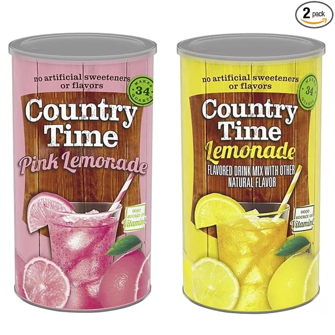 Country Time Lemonade Mix Variety Pack - By Obanic - 2 Pack, 82.5 oz