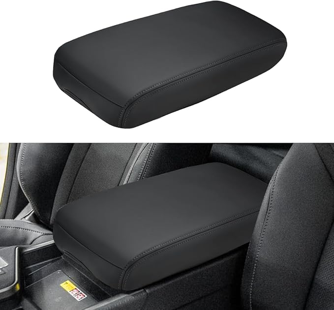 INTGET Center Console Cover for Lexus GX 550 Accessories 2024 2025 2026 Leather Middle Console Arm Rest Cover for Lexus GX550 2024 2025 2026 Accessories (Dark Gray Stitches)