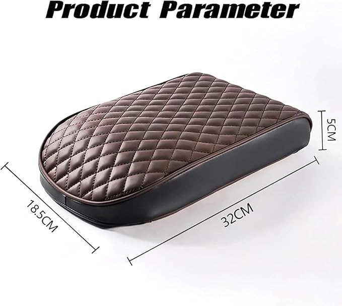 Car Center Console Cover for Toyota 4Runner 2010-2024, Universal Leather Armrest Cushion Anti-Slip Comfort Protection Arm Rest Storage Box Mat Pads Interior Accessories,White