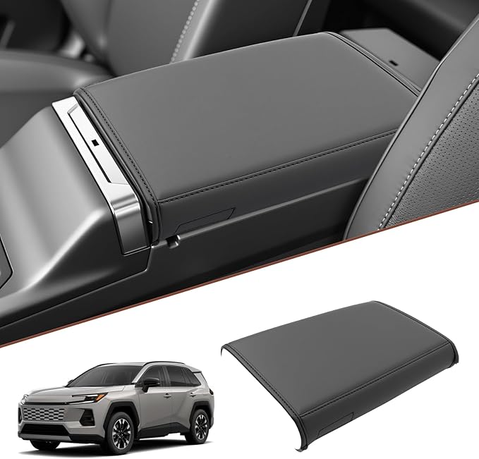 SKTU for 2026 Toyota RAV4 Armrest Cover for 2026+ Toyota RAV4 (LE/SE/XLE Premium/Woodland/XSE/Limited) Center Console Cover Toyota RAV4 2026 Accessories Console Cushion Cover Soft