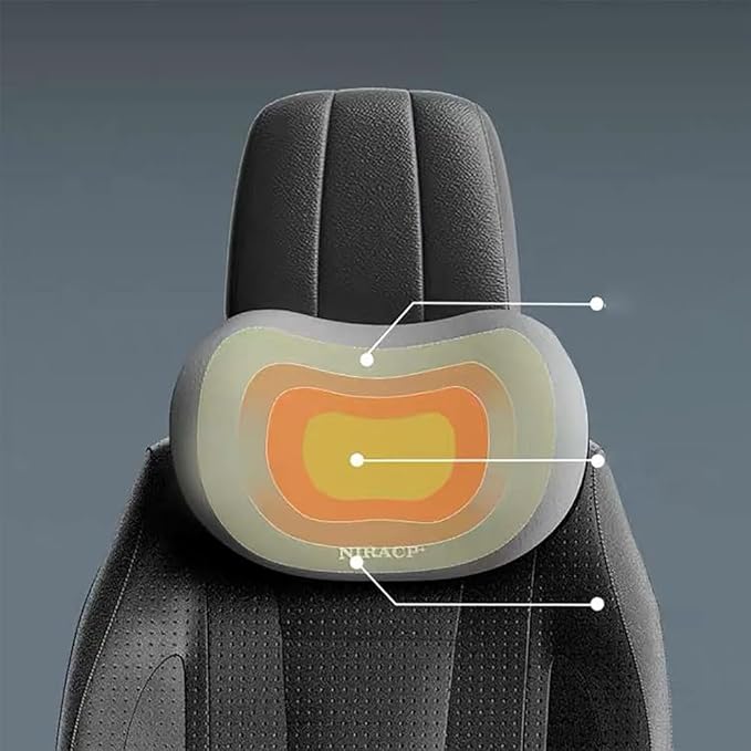 Car Seat Headrest Lumbar Support Kit for BMW X3 X4 G01 G02 2018-2022, Ergonomic Memory Foam Head Neck Pillow Back Cushion Drivers Travel Anti Fatigue,E/Blue