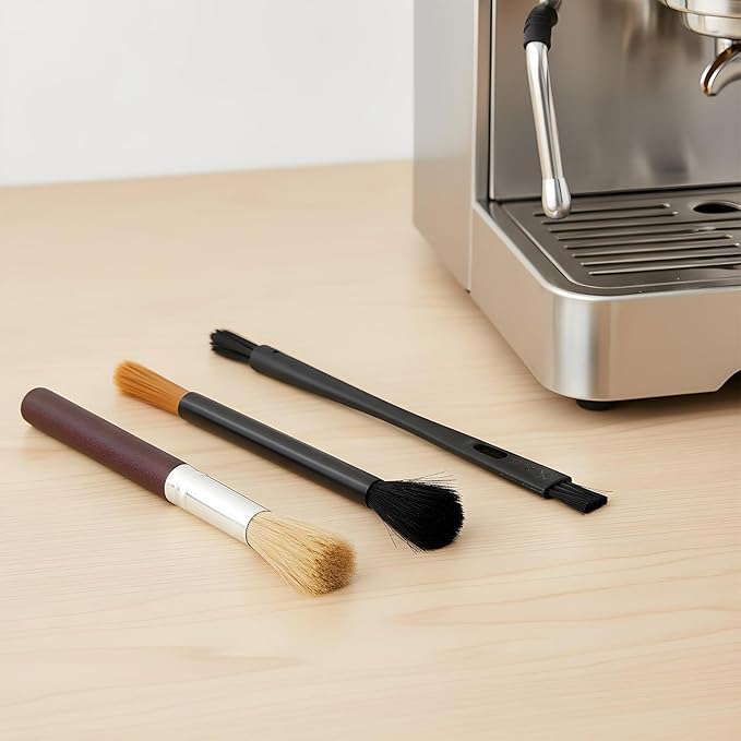 3PCS Coffee Grinder Cleaning Brush Set Espresso Machine Brush Cleaner Tool Espresso Brushes Accessories Cleaner Barista Brushes Machine Cleaning for Barista Home Kitchen Bean Grain Coffee