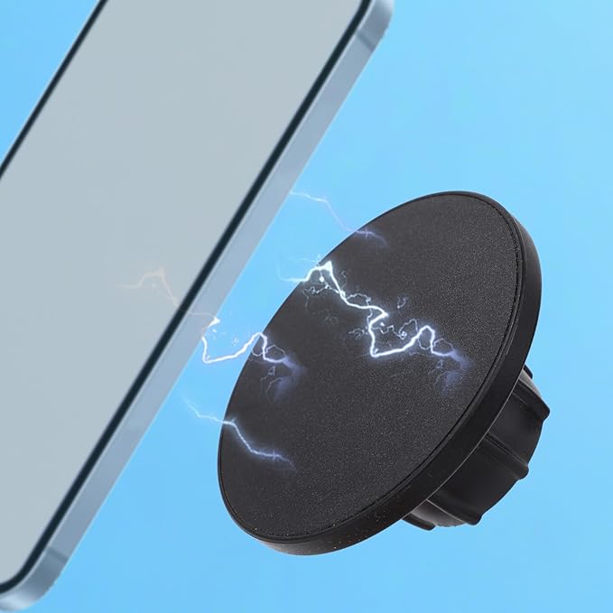 Magnetic Phone Mount Base, 0.67in/17mm Phone Holder Ball Head Socket for Car Dashboard Air Vent Windshield Compatible with iPhone 16 15 14 13 12