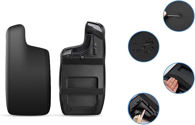 AOMSAZTO Console Cover for 2018-2023 Subaru Crosstrek Armrest Cover for Subaru Crosstrek Black
