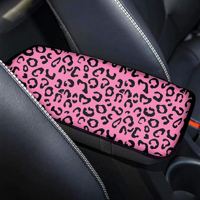 Produced Leopard Car Armrest Cover Center Console Cushion Lid Handrail Box Pad Soft Neoprene