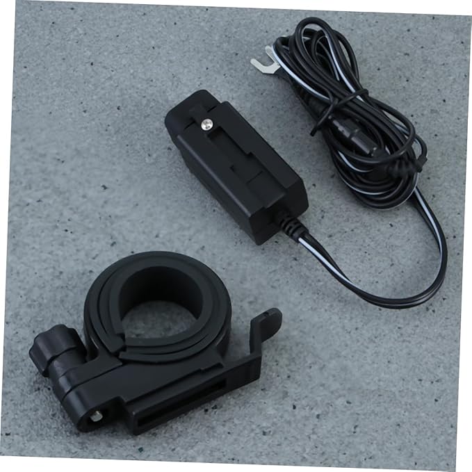 Alipis USB Car Charger Motorcycle USB Socket 18awgx2c Cable Abs Material Led Indicator