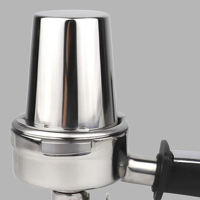 Coffee Dosing Cup 54mm, Stainless Steel Espresso Coffee Dosing Cup Espresso Coffee Machine Accessories, Coffee Powder Feeder Part Coffee Grinder Powder Cup Compatible with 54mm Portafilter