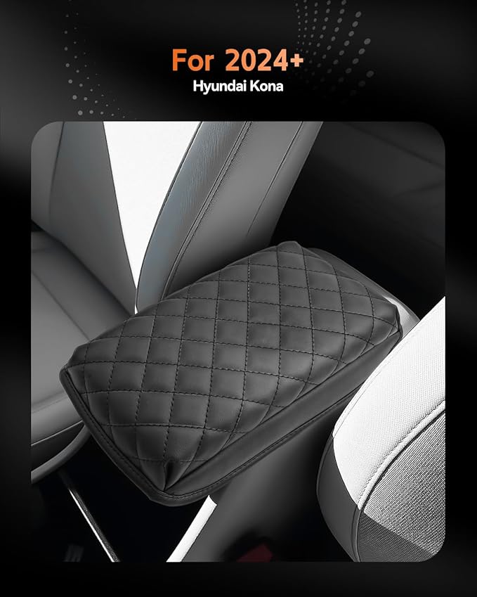 CDEFG for 2024-2025 2026 Hyundai Kona Center Console Cover Armrest Cover for Kona (SE, SEL, SEL Convenience, N Line S, N Line, Limited) Accessories Console Arm Rest Protector