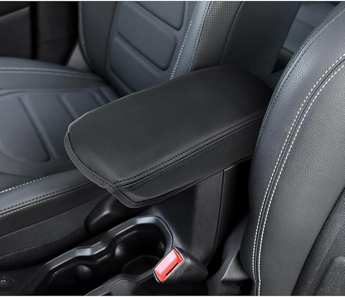 Armrest Cover for 2015-2023 Jeep Renegade BU(Latitude/Altitude/Trailhawk/Limited) Jeep Renegade BU Accessories Center Console Cover Arm Rest Protector Middle Lid Pad Protector PU Leather,Non-SlipBlack