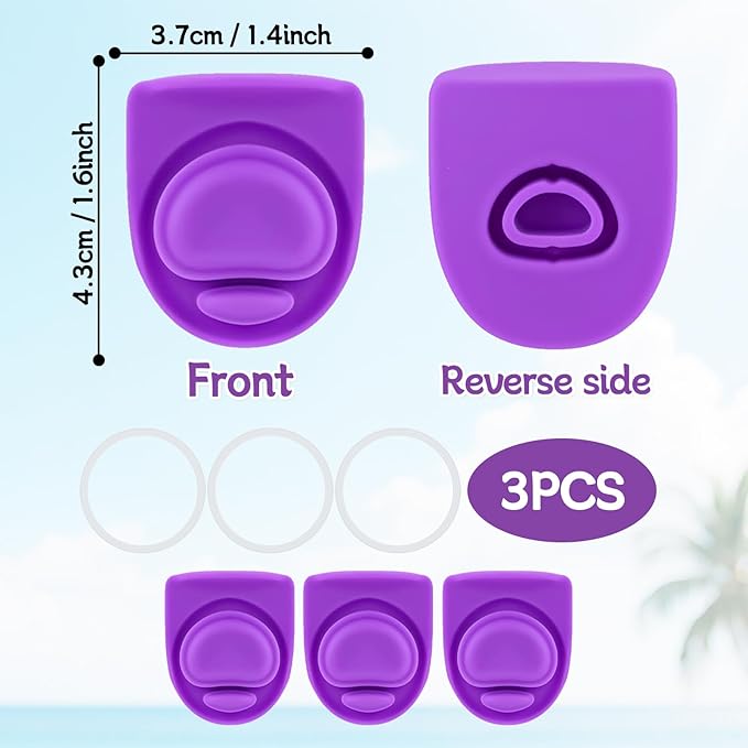 3 Sets Replacement Seal Gasket Stoppers for Owala Freesip Cap Mouth,Silicone O Sealing Ring Parts Water Bottle Top Lid Accessories for Owala Freesip 16/19/24/32/40oz（Puple）
