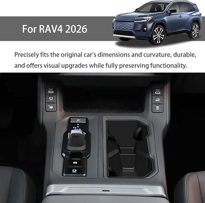 Center Console Cup Holder Inserts for RAV4 2026 Silicone Material Waterproof Anti-Slip Base Drink Holder Protector Custom Cup Holders RAV4 Accessories (Center Console Cup Holder)