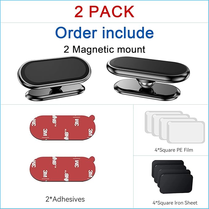 Coolpow 【4-Pack】 Magnetic Phone Holder for car