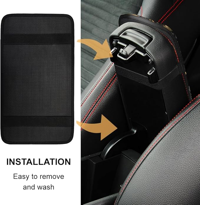 1pc Center Console Armrest Cover Pad 12.6x7.5 inch Mushroom Neoprene Car Armrest Cushion Waterproof Armrests Seat Box Cover Protector for Universal Cars Vehicles SUVs