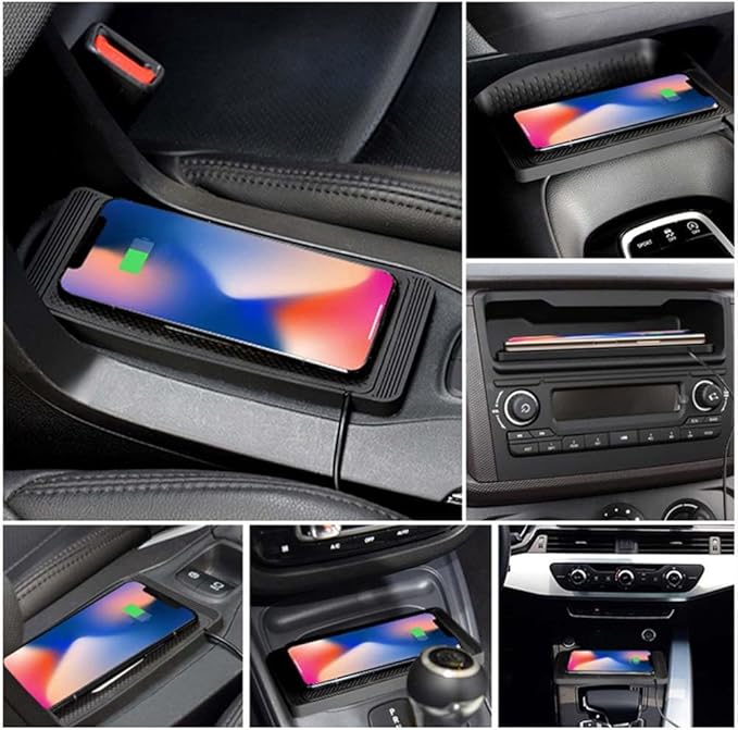 Wireless Car Charger Pad for Kia Sportage 2000-2002 2005-2026, Type-C/USB 15W Car Wireless Charger Non-Slip Cordless Charging Mat Car Accessories,A-30cm USB Interface