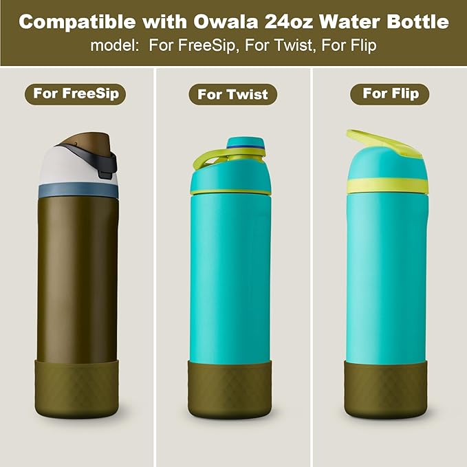 Silicone Boot for Owala Water Bottle 24 oz 32 oz 40 oz, Anti-Slip Protective Sleeve for FreeSip/Twist/Flip Stainless Steel Water Bottles Accessories