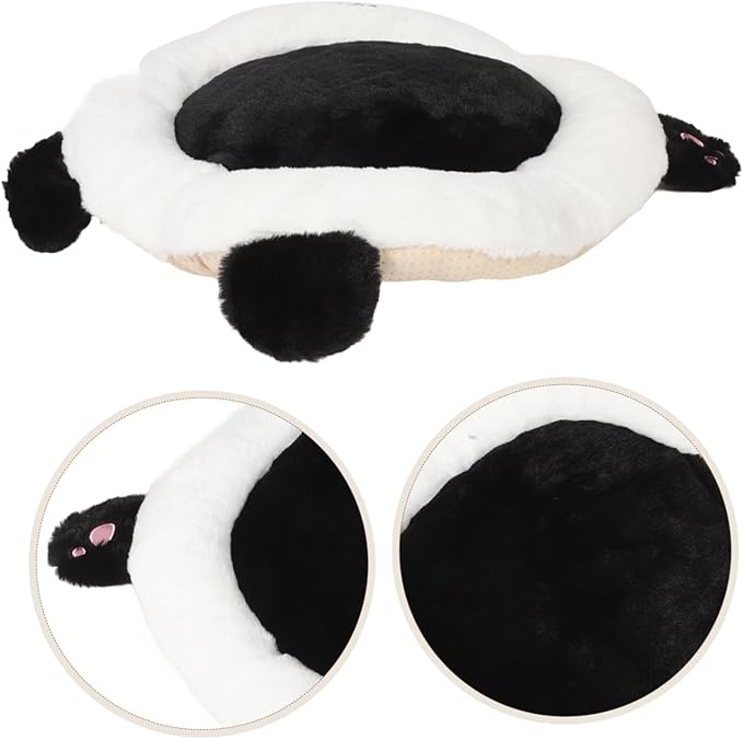 Cute Panda Car Seat Cushion Lumbar Support for Elderly Truck Drivers Comfortable Plush Seat Pad for Gamers
