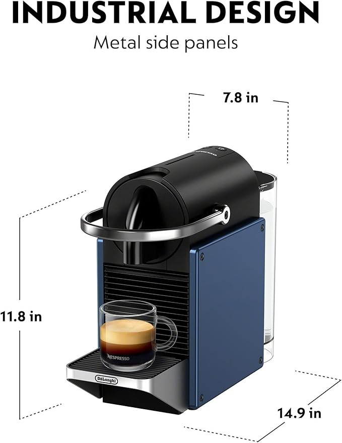 Nespresso Pixie Espresso Machine by De'Longhi, Dark Blue