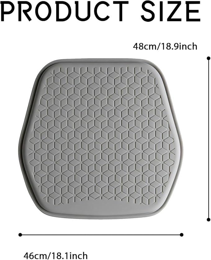 Car Seat Cover Cushion, Seat Protector Pad, Gel Chair Cushion for Front & Back Seats, Universal Non-Slip Breathable Comfortable Chair Covers for Cars SUVs Trucks Office Wheelchair (Gray)