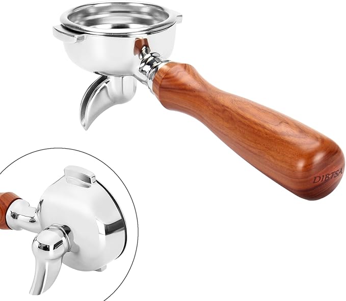 DIBTSA 58mm Portafilter Single Spout 2 Ears Compatible with E61 Group Head, Flair 58, ECM, Rocket, Sanremo, Synesso, Slayer, Espresso Machine Parts