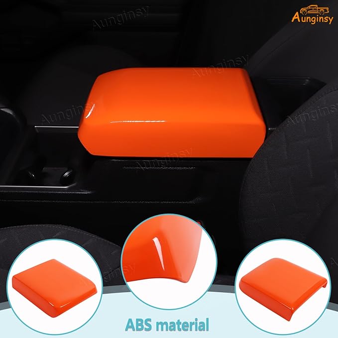 Aunginsy Car Center Console Armrest Protector Cover Compatible with Toyota Tacoma 2024-2026, ABS Central Armrest Seat Storage Box Cover Cushion Lid Protector Pad Waterproof Anti-Scratch Accessories