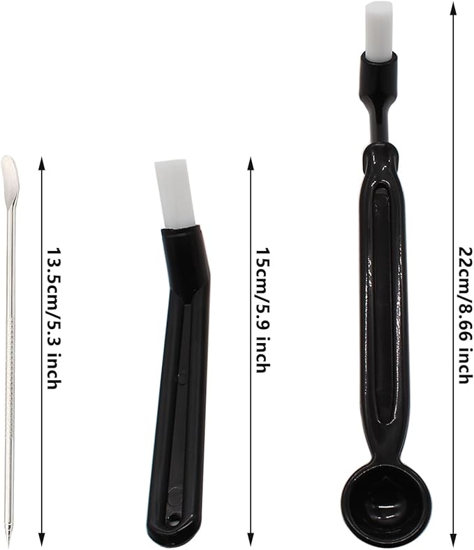 Coffee Machine Cleaning Brush, Nylon Espresso Machine Brush Coffee Cleaning Tool Set with Spoon for Espresso Machine Group Head, Pack of 3