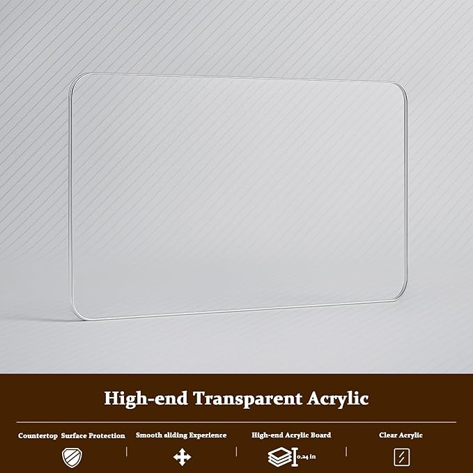 Transparent Acrylic Coffee Maker Slider Tray – Slider Tray for Countertop, Compatible with Keurig Single Serve K-Cup Pods Coffee Maker K-Mini & K-Express, Perfect Fit for Single-Serve Machines
