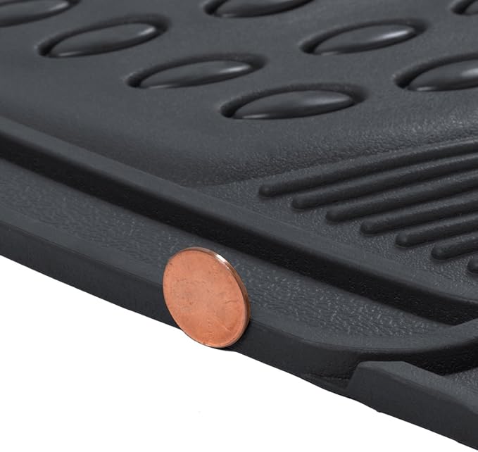 BDK Contour Liners - Original Heavy Duty Rubber Floor Mats for Car SUV Truck & Van - All Weather Protection (Original)
