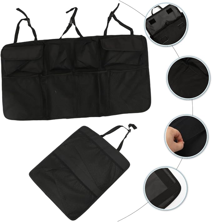 VICASKY Hanging Car Storage Organizer for Trunk 2pcs Backseat Car Organizer Pockets Tidy Auto Supplies Storage Bag