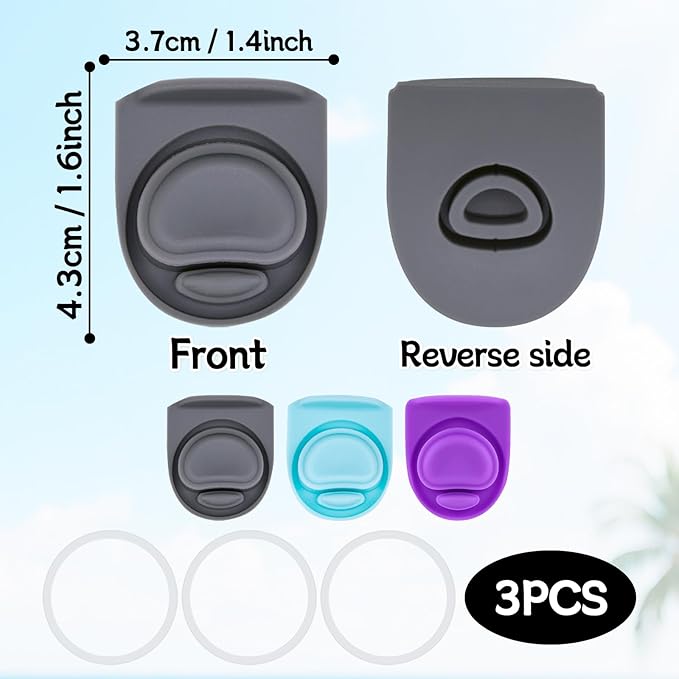 3 Sets Replacement Seal Stopper and O Ring Gasket Compatible with Owala FreeSip 24oz 32oz,Water Bottle Lid Insert Cap Rubber Seal Parts for Owala 16/19/24/32/40oz Mouth Piece Accessories Z3K11
