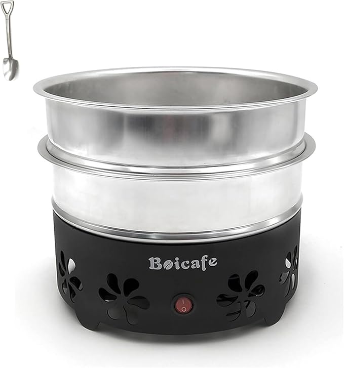 Coffee Bean Cooler Electronic Bean Cooling Machine with 304 Stainless Steel Mesh Two Layers 1.3lb Big Capacity Household Roasting (2 Layers)