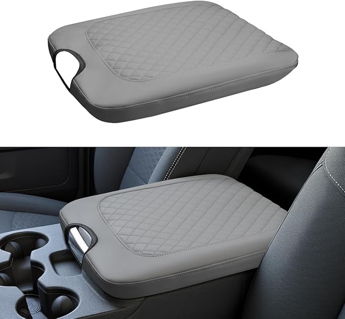 INTGET Center Console Cover for 2013-2018 Dodge Ram 1500 2500 3500 & 2013-2026 Ram 1500 Classic/2500/3500 Accessories Interior Middle Armrest Arm Rest Cushion Protector(Fit for Jump Seat Console)