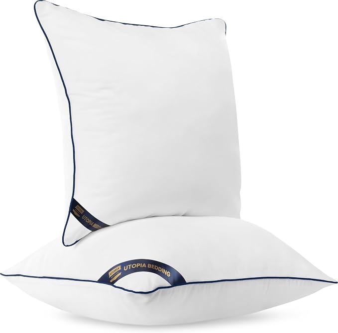 Utopia Bedding Throw Pillow Inserts (Pack of 2, White), 12 x 12 Inches Decorative Indoor Pillows for Sofa, Bed, Couch, Cushion Sham Stuffer
