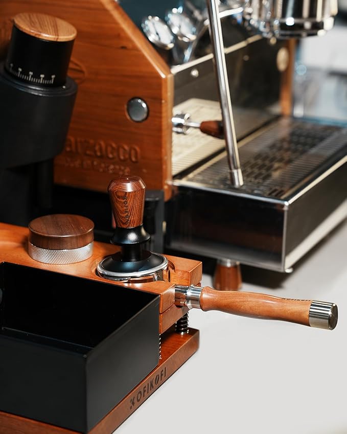 Bottomless Portafilter 58mm Fit Breville, 2 Ears Slim Naked Portafilter Fits Breville Espresso Machines BES900XL, BES920XL, BES980XL, BES990BSS with 18g Double Shot Filter Basket, Puck Screen-Rosewood