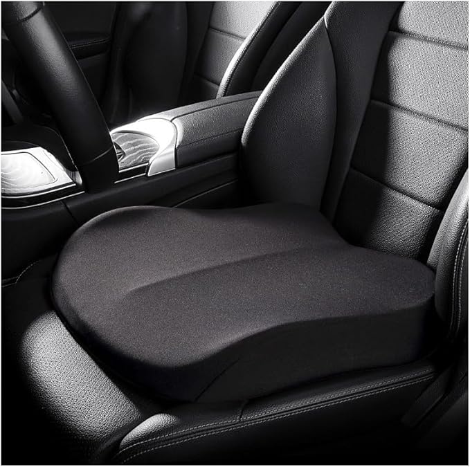 Heightening Car Seat Cushion for Ford Mustang EcoBoost GT Dark Horse Mustang Mach-E Maverick, Memory Foam for Short People Driving Lower Back Fatigue Relief Trucks Cars Suvs Office Chairs