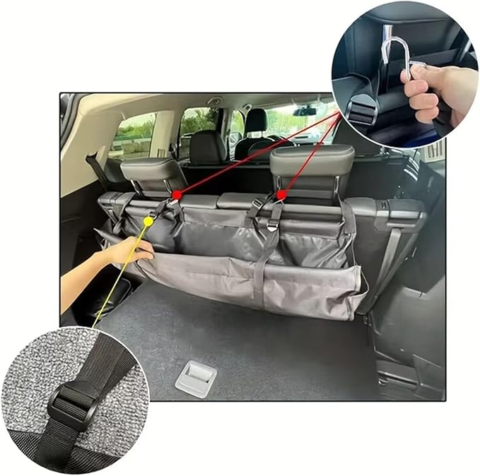 Car Trunk Hanging Organizer for Nissan Rogue 2014–2025 2026 Backseat Storage Bag Foldable Cargo Organizer for Camping, Road Trips, Kids’ Gear, Groceries,101 * 31cm
