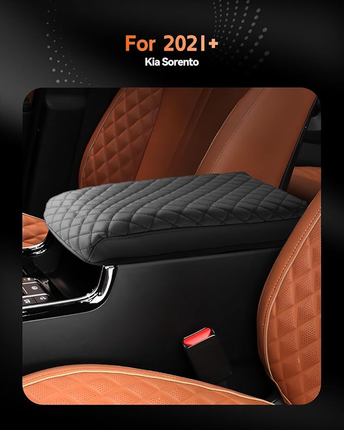 CDEFG for Kia Sorento MQ4 2021-2025 2026 Center Console Cover Armrest Box Cover for Sorento (LX, S, EX, SX,SX Prestige) Accessories Console Arm Rest Protector