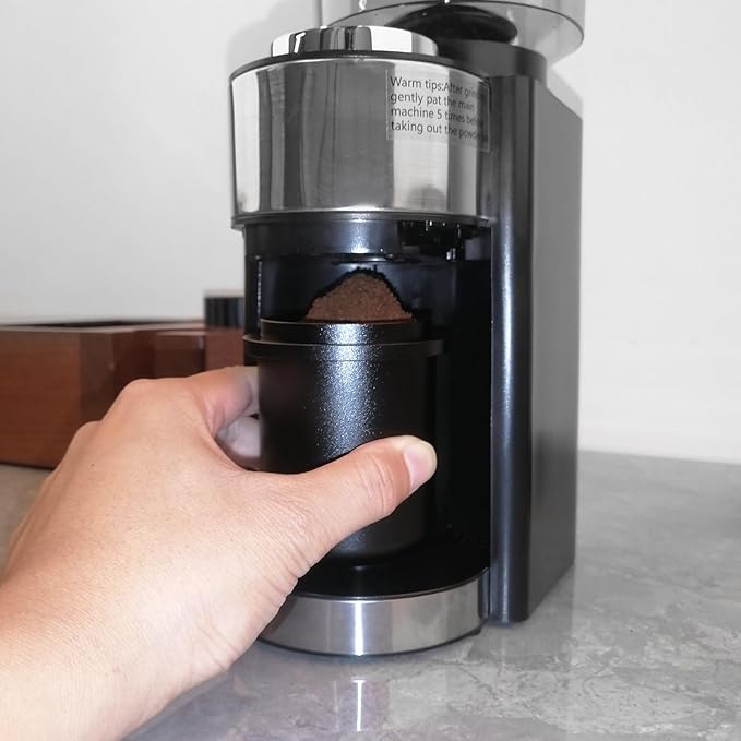IKAPE 58MM Espresso Dosing Cup, Compatible with All the 58MM Portafilters, Espresso Coffee Accessory, Made of Aluminum (Black)