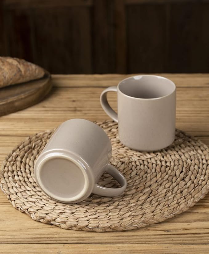 famiware Nebula 4 Pieces Coffee Mug, 14 oz Catering Mugs with Handle for Coffee, Tea, Cocoa, Milk, Cinnamon Brown