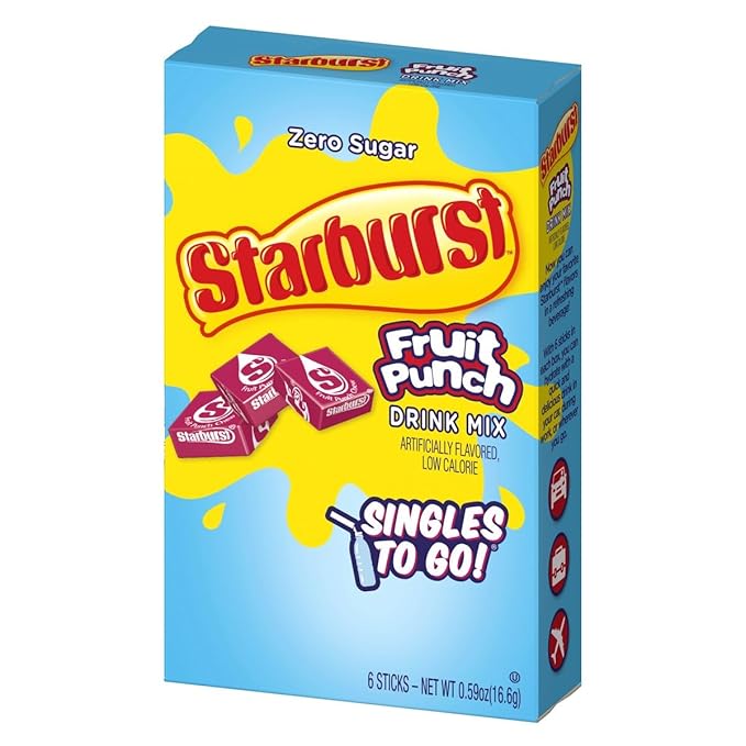 Starburst Singles to Go Variety Pack: All 5 Flavors (Raspberry, Cherry, Fruit Punch, Strawberry and Lemon) - 1 Box Each