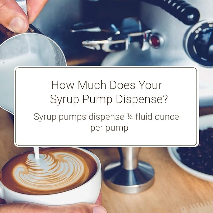 Monin - Syrup Pump, Exclusively for 1 Liter (33.8 fl oz) Plastic Bottles | Mess-Free Dispensing + Tip Cover Included (White)