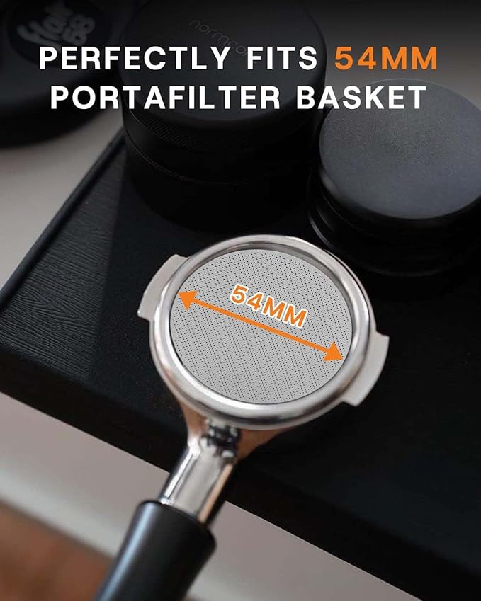 2 Pack 53mm Espresso Puck Screen – 0.2mm Ultra,Compatible with 54mm Espresso Portafilters (Breville Bambino, Breville Barista, Ninja Luxe Café) L12