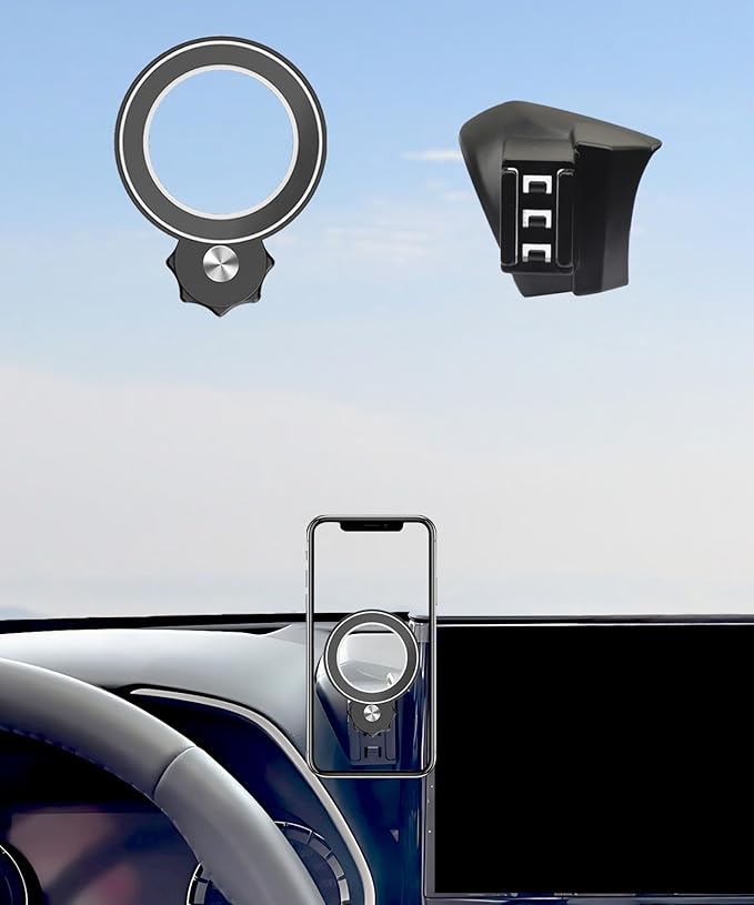 Magnetism Car Phone Holder for Toyota Highlander 2020-2025 Accessories Compatible with MagSafe Hands-Free 360 Degree Rotation Adjustable Cell Phone Mount Does Not Affect Air Vent