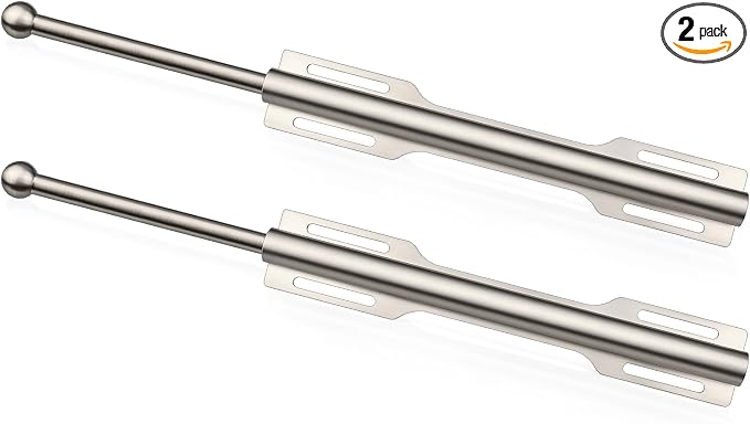 12" Valet Rod for Closet Pull Out (2 Pack, Brushed Nickel)